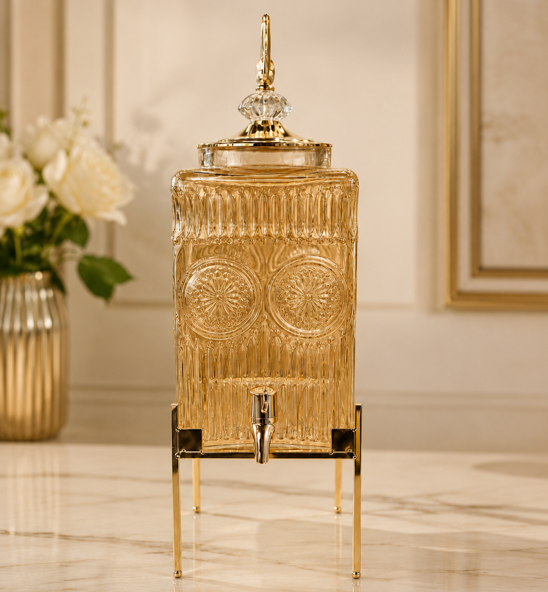 Amber Embossed Dispenser