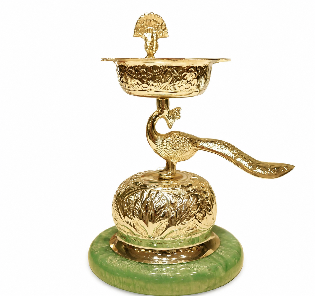 Hand Intricated Peacock Diya