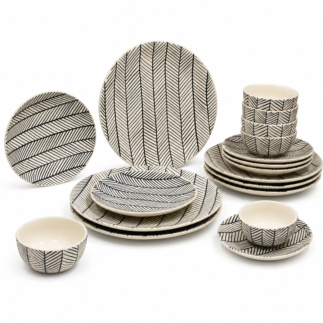 Handcrafted Dinner Set of 18
