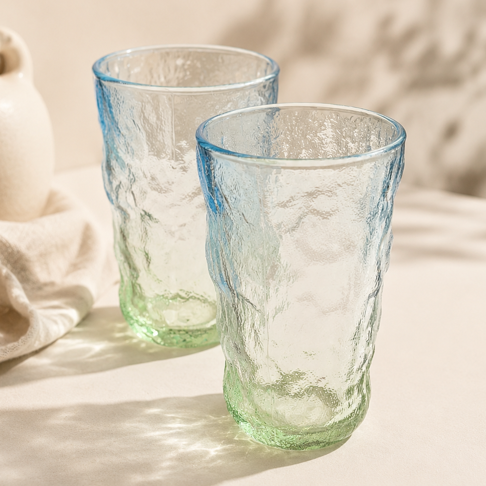 Ombre Frosted Glasses Set of 6