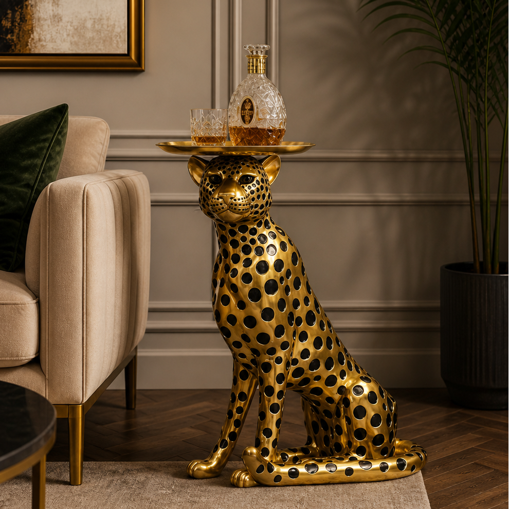 Cheetah Cocktail Table