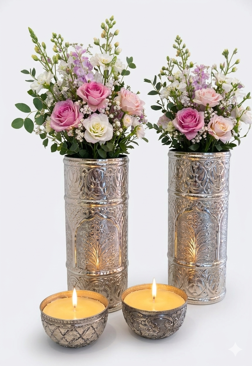 Intricate Design Vases set of 2