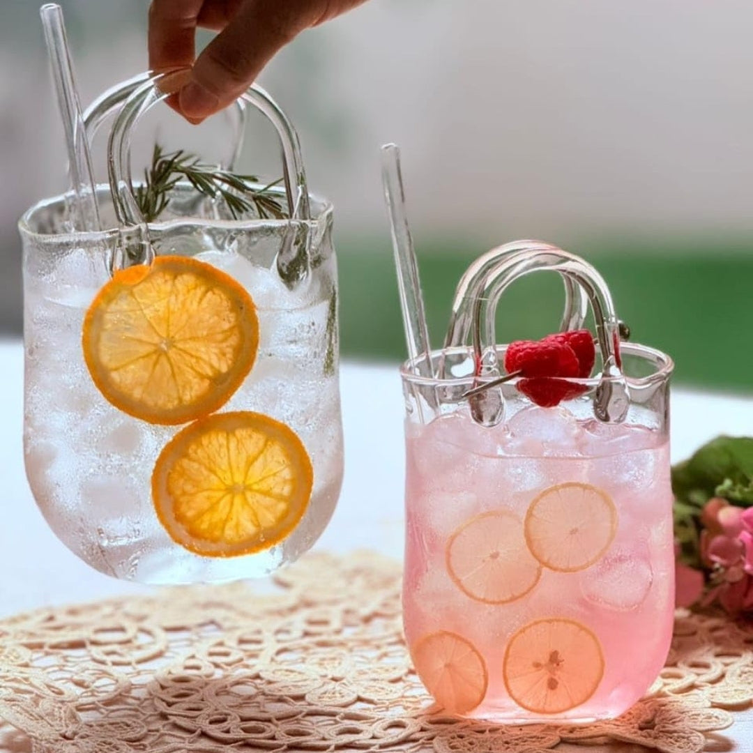 HANDBAG COCKTAIL/MOCKTAIL GLASS SET OF 2