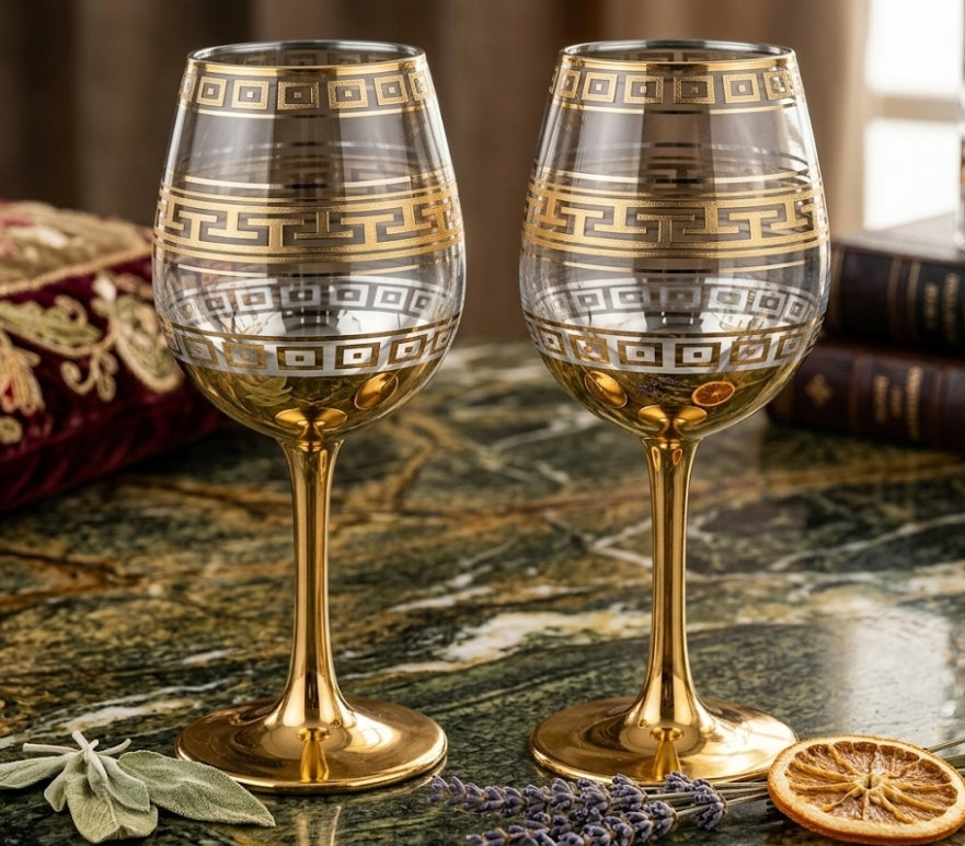 Gold Glasses Set of 6