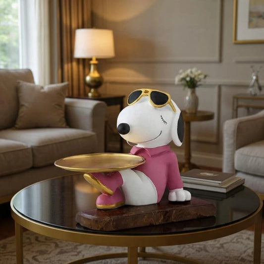 Cool Dog Butler Statue With Storage Tray