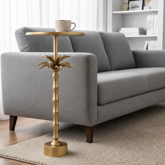 Palm Gold Side Table