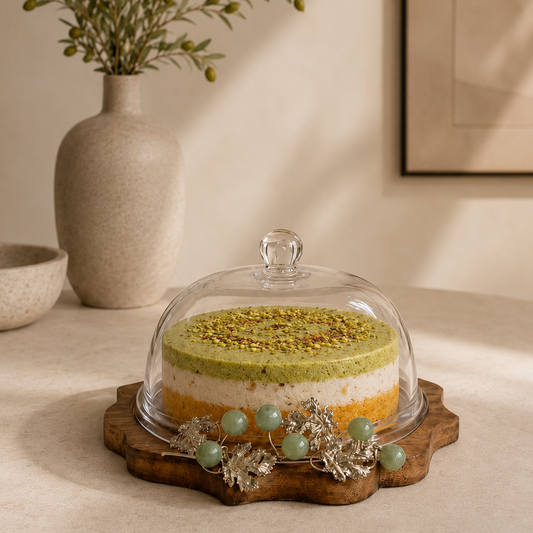 Mango Wood Platter with cloche