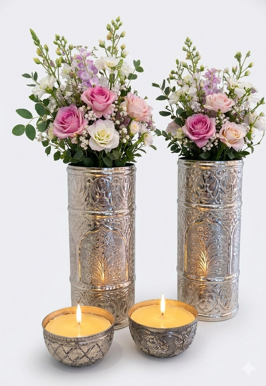 Intricate Design Vases set of 2
