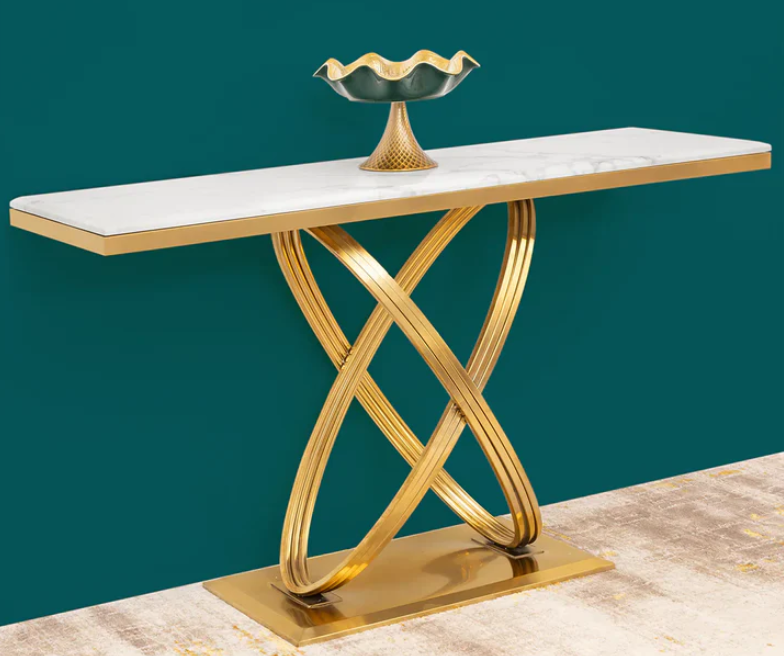 The Crosshatch Console Table
