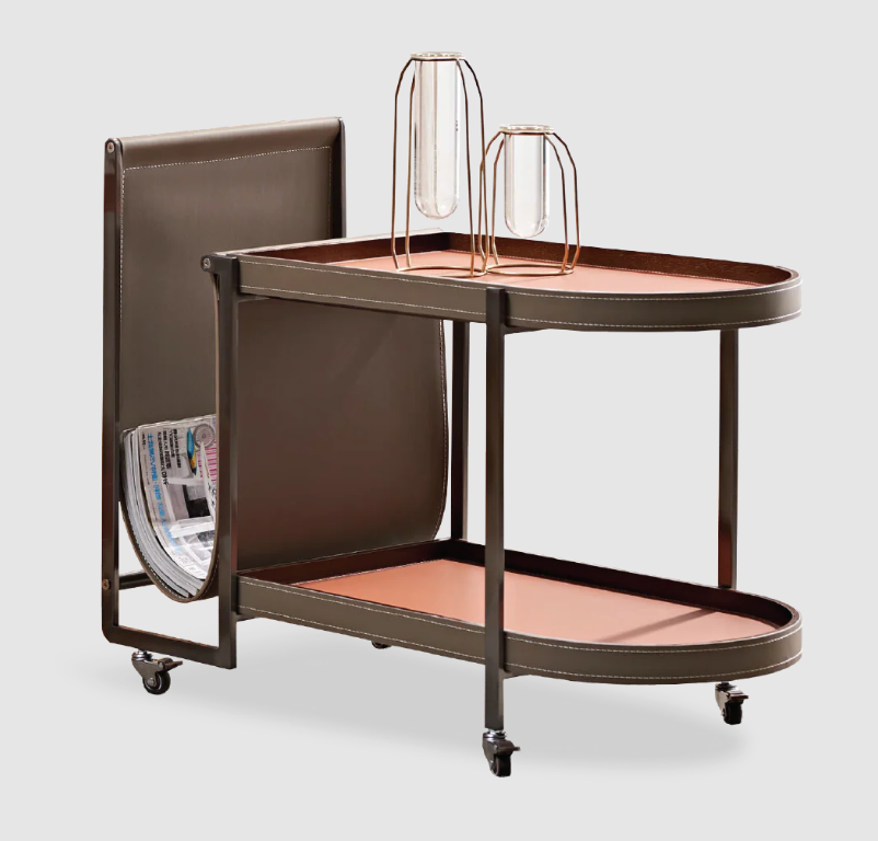 2-Tier Swivel Trolley