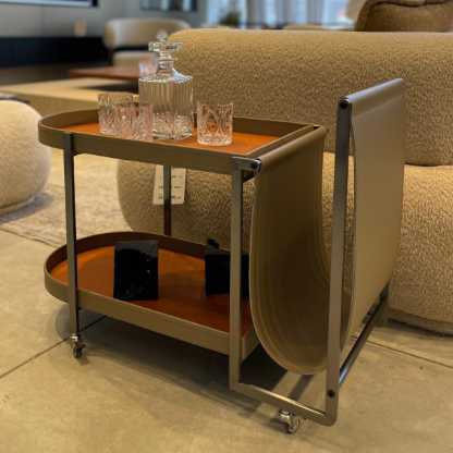 2-Tier Swivel Trolley