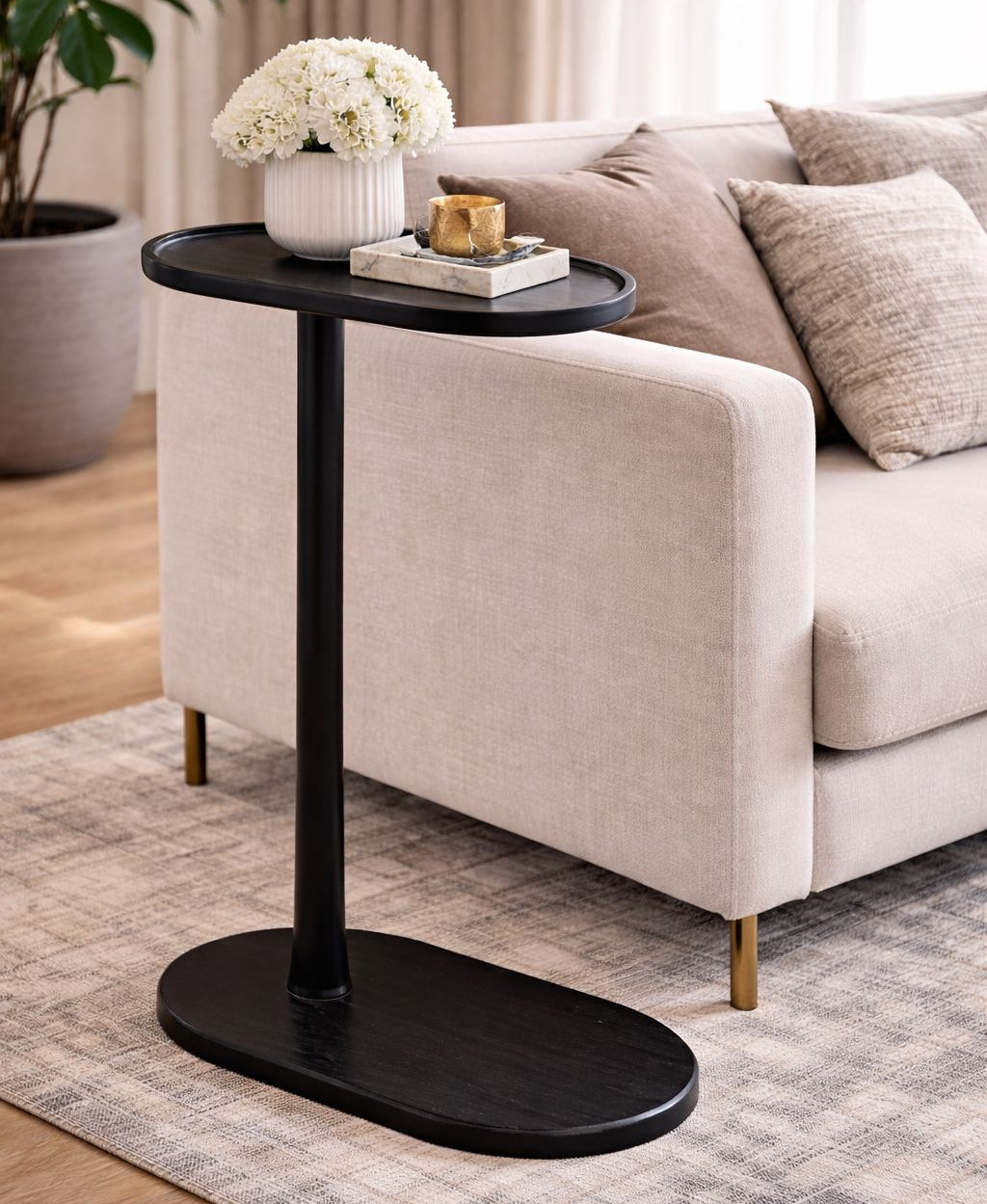 Black Oak Side Table