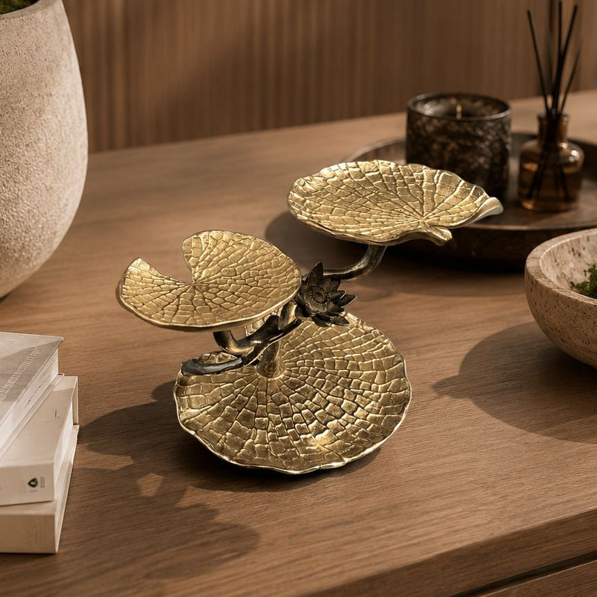 Gold Silver Leaf Platter