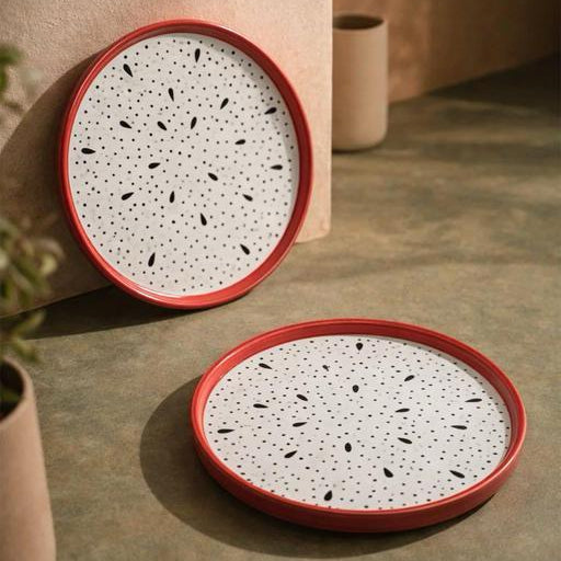 DRAGONFRUIT PLATES SET OF 2